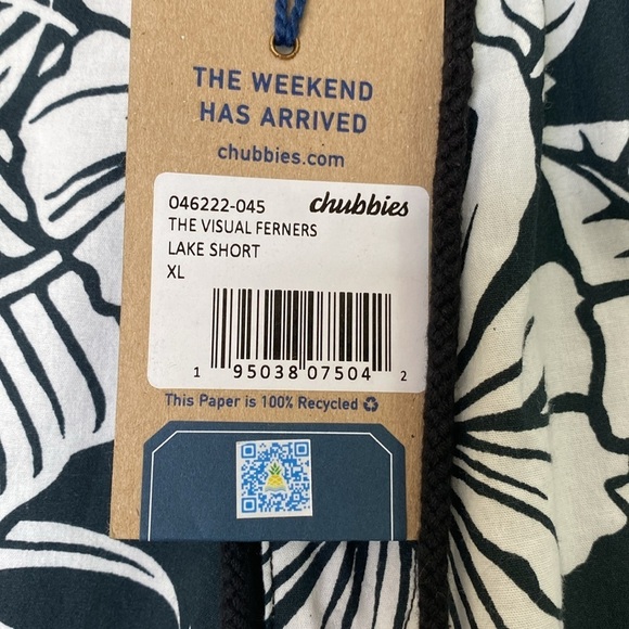 Chubbies The Visual Ferners lake Hawaiian print shorts men’s extra large NWT - Picture 4 of 6